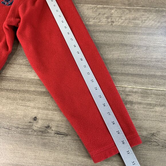 Old Navy Men's Fleece Sweater Sz Large Red Embroidered Logo Quarter Zip Pullover - Picture 13 of 13